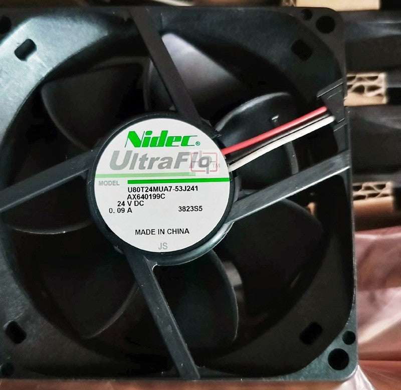 Nidec U80T24MUA7-53J241 24V 0.09A 2wires cooling fan Nidec U80T24MUA7-53J241 24V 0.09A 2wires cooling fan